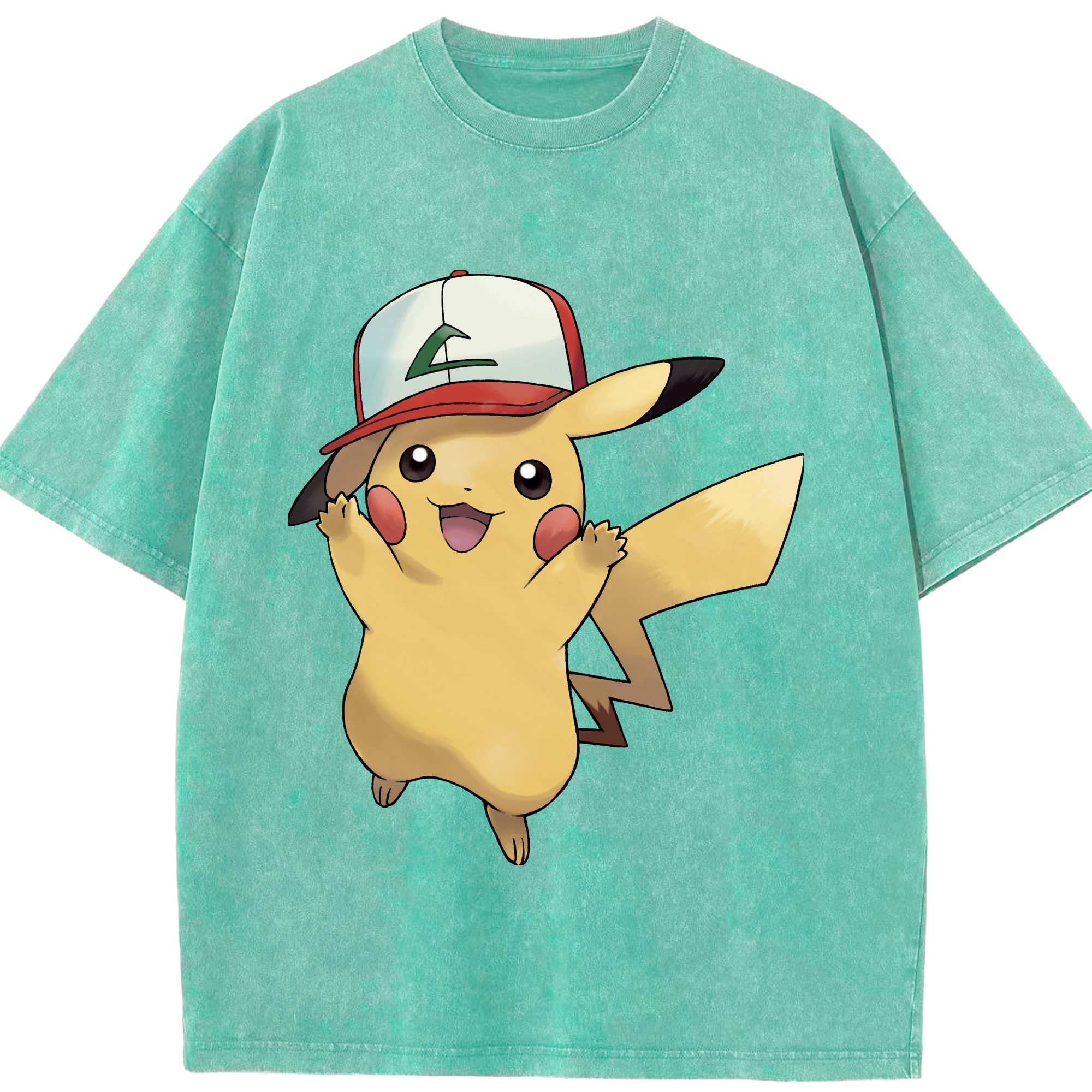 （画像用） ポケットモンスター Pokémon 綿100% ヴィンテージ風 半袖Tシャツ（フロントプリント）